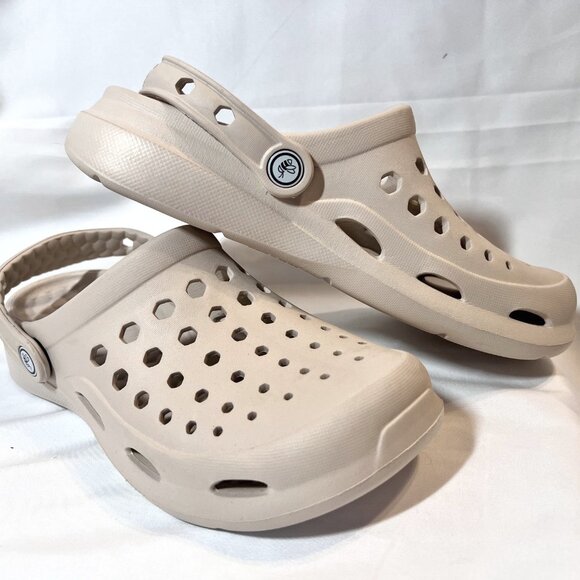 Joy Bees Slip On Clogs-NWOT-Size 7-Cream-Lightweight-Beach/Sand/Water/Pool/Comfy - Picture 1 of 11